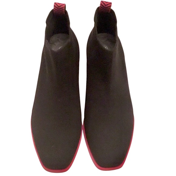 Vivaia Ryan Pro Knit Chelsea Ankle Boot Black Pink Soles Size-41.5/10 - Picture 4 of 14